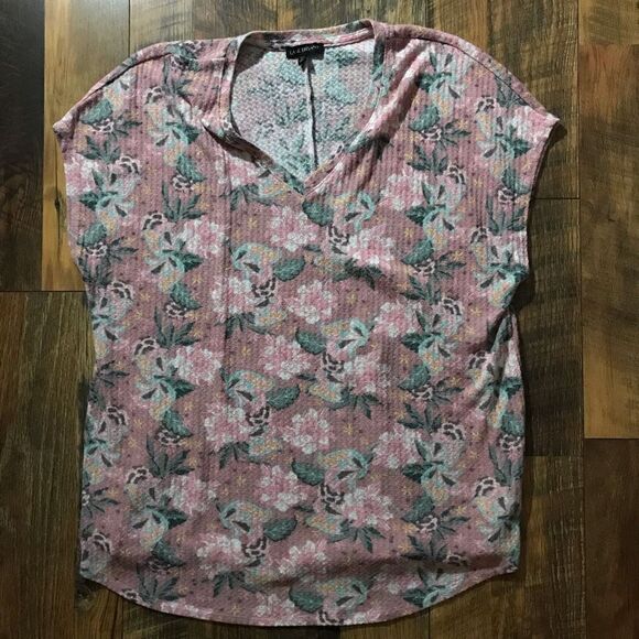 Lane Bryant Pink Floral Top shirt SZ 18/20 soft comfortable - Picture 5 of 5